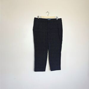 SALE! Black Old Navy Harper Polka Dot Cropped Trousers Size 12 EUC
